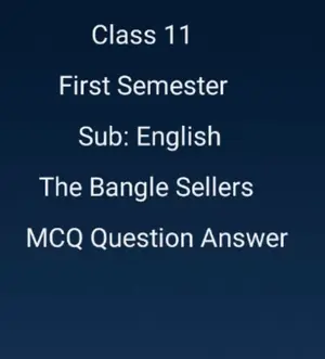 The Bangle Sellers MCQ Question Answer