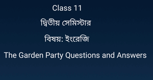 The Garden Party Questions Answers Class 11 English Second Semester